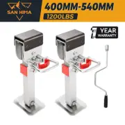 2X 400MM Corner Legs Drop Down W/Handle Steel Base 1200LBS Caravan Stabilizer