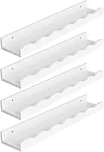 Nursery Book Shelves, 4Pcs/Set Scalloped Wall Shelf, Decorative Floating Shelves 16.54x3.35x1.97