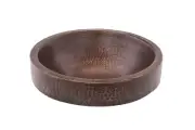 Premier Copper VR15SKDB Small Round Skirted Vessel Hammered Copper Sink