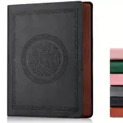 300 Pages Leather Journal Notebook,Softcover Leather Journal Black Dotted