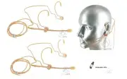 2PCS Tan Beige Gooseneck Boom Headset Microphone for Audio Technica Wireless