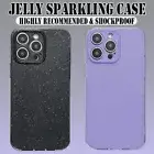 For iPhone 16 15 14 Pro Max 13 12 Protector Jelly Style Glitter Gel Case Cover