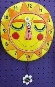 BRAND NEW ALLEN DESIGN WALL CLOCK "BLOOMING BRIGHT CLOCK" 6016858