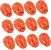 HOMOCONO 12pcs Fillable Eggs Sports Ball Themed Decorations for Parties for Present Wrapping Unique Egg Shaped Ornaments Fun Basket Stuffers Practical