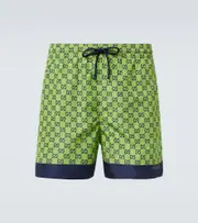 [Gucci] Gucci GG Supreme swim trunks UK 32 green
