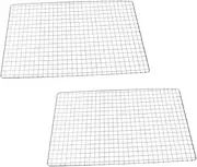 2Pc Outdoor BBQ Grill Mats Heavy Duty Barbecue Wire Meshes for Cooking Baking for Camping and Family Gatherings Durable Easy to Clean