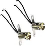 2PCS Car Light Bulb Socket, BA15D LED Bulb Socket Holder Snap-in Plug with Wire Connector, Automotive Turn Signal Light Cable Wire Adapter LED Bulb Socket for Car Truck SUV (Long Bracket)