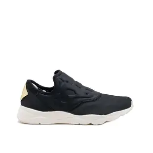 【火爗熱賣】REEBOK 男女 W FURYLITE SLIP ON LEO 黑米白【A-KAY0 34折】【AR271