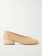 [Maison Margiela] Maison Margiela - Tabi Ballerina Split-toe Leather Pumps - Neutral - IT39 IT 39 Neutrals