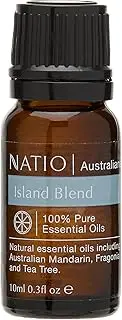 Natio Australia Australiana Pure Essential Oil Blend - Island 10ml - 100% Pure & Natural Essential Oil Blend - Pink Grapefruit, Fragonia, Tea Tree, Mandarin, Palmarosa & Australian Sandalwood - Vegan Friendly & Made in Australia