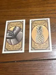 Lot (2) 2024 Topps Allen & Ginter ENJOY THE AROMA Mini SP Leather Pineapple