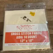 Needle Magic Ivory 14 Count Aida Cloth 12 X 18 Inch Cross Stitch Fabric