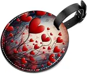 [YTYVAGT] Luggage Tags for Suitcases,Luggage Tag,Bag Tags for Luggage,2-Pc,Valentines Day Love Heart