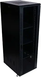 HCC 37RU 800mm Deep Free Standing Cabinet 19 Inch Server Rack Data Network Comms 37U 19”, Black (RF-37R-60x80-CL)
