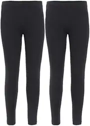 [ANZEE DISCOVER THE NEW YOU] ANZEE Kids Plain Leggings Girls Teen Basic Stretchy Full Length Long Legging Pants for Everyday Perfect for School, Travel, Sports UK Size 5-13