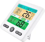 Home Humidity Monitor Digital Hygrometer Clock Wall Thermometer Abs Material Accurate Measurement Suitable for Public Places