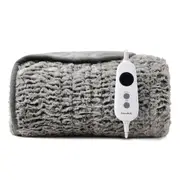 Washable Faux Fur Reversible Electric Heated Throw Snuggle Rug Blanket