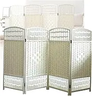 Short Room Divider,Freestanding Weave Privacy Screen,4/5/6 Panel Temporary Wall,for Home Bedroom Office(Color1,50x30cm-4panel)