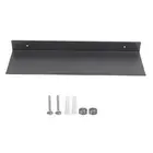 Gray Perforated Bathroom Rectangular Shelf Mirror Front Frame Space Aluminum Pol