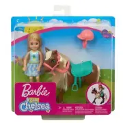 Barbie Club Chelsea Doll & Pony Set With Helmet & Saddle