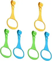 SHOWERORO 6pcs Toddler Exercise Arm Strength Ring Crib Hanging Pull Rings Walking Harness for Boys and Girls
