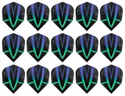 5 New Sets Harrows Fusion Standard Dart Flights - Ships w/ Tracking - Jade