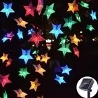 Outdoor Solar Star String Lights 30ft 50LED Multicolor Star Twinkle Lights So...