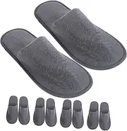 [LIFKOME] House Slippers While Releasing Slippers for Women Fluffy Slippers Travel Slippers Slippers Visitors Guest Slippers One Time Slippers Hotel Shoes Plush Light Grey