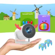 Kids TV & Game Projector with Controllers, 4K Support Mini Projector Built-in...