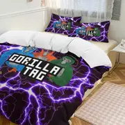 v2159 Bed Sheets Bedding Game Gorilla Tag 3-Piece Bedding Set Soft Warm And Comfortable Bed Set with 1 Duvet Cover And 2 Pillowcases Bed Sheets yuq2