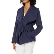 Club Monaco Cadee Open Front Jacket Size L Aviator Navy Shawl Collar Lightweight