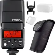 Godox TT350S 2.4G TTL Speedlite Flash for Sony Mirrorless Cameras - GN36 HSS(Max.1/8000s) 0.1-2.2s Recycle Time 210 Full Power Flashes 22 Steps of Power Output(1/1-1/128) 24-105mm Auto/Manual Zoomin