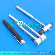 Set of 3 pcs Reflex Buck Percussion Hammer Penlight Tuning Fork C 128