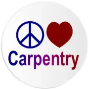Peace Love Carpentry - Circle Sticker Decal 3 Inch