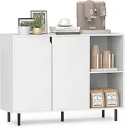 Giantex 106 cm Sideboard Buffet Cabinet, Modern Kitchen Storage Cabinet w/ 2 Doors & Adjustable Shelves, Anti-Toppling Kit, Coffee Bar Cabinet for Kitchen, Entryway, Dining Room