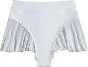 [Generic] Sexy Costume Adult Women Panties for Women Crochet Lace Lace Up Panty Sexy Hollow Out Underwear Sexy Teacher Costumes for Women Plus (1-White, S)