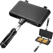DECHOUS Double-Sided Frying Pan, Sandwich Maker Double-Coated Non-Stick Grilled Sandwich Baking Pan Waffle Pancake Snack Griddle Pan Flip Grill Pan for Breakfast