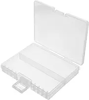 TEHAUX Battery Storage Case Durable Battery Organizer Box for Batteries Transparent Design Compact for Easy Storage Protects Against Damage and Leakage for Home Use