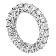 4.00 CT TW 100% Natural Round Diamond Braided Prong Eternity Ring in 14k WG