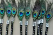 10Peacock Feather Pen FAVOR for Wedding,Sweet 16,Bridal Shower,Quinceañera,Party