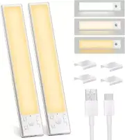 Under Cabinet Lights 2 Pack 8 Inch Rechargeable Battery Operated Motion Sensor L