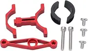 Baxnore Cycle Bottle Cage Adapter Mount, Lightweight Aluminum Alloy Handlebar Water Bottle Holder, Adjustable Bottle Cage Adapter Seatpost Mount (Red)
