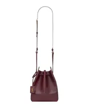bucket bag in leather One size hot wine