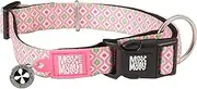 Max & Molly Dog & Puppy Collar with Power Buckle, Fun Style for Small, Medium, Large Dogs & Puppies, Waterproof, Comfortable, Adjustable, Includes Gotcha QR Code Pet ID