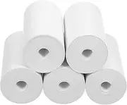 VILLFUL Flat Surface Thermal Printer Paper 5 Rolls 57φ30mm*10m White Mini Printer Sticker Paper Roll