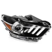 Right Side Headlight For Ford Mustang 2017-2015 Black Clear Lens Front (for: Ford)