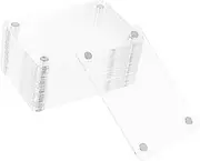 HEATSHAKING 12pcs Acrylic Magnetic Fridge Photo Frames Double-sided Mini Picture Holders for Refrigerator Decor