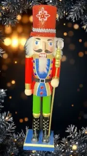15”WOODEN NUTCRACKER NEW Red blue green gold￼ CHRISTMAS DECORATION price per 1
