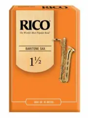Rico Baritone Saxophone Reeds, Strength 1.5, 10-pack