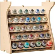 Wooden Model Paint Organizer, Paint Rack with MDF Material for 35 Paint Bottles, Craft Paint Holder Suitable for Tamiya/Vallejo/Citadel, GK11 (Can be combined with other GK style)